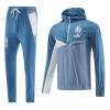 Olympique de Marseille Hoodie Training Huppari 2023-24 Neljännes Zip Sininen - Miesten